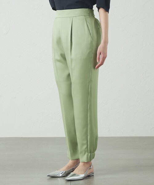 CAST:(キャストコロン)の「【セットアップ対応/オンでもオフでも活躍】サテンジョッパーズパンツ(その他パンツ・レディース・グリーン/ネイビー/ベージュ・S/M)」の8枚目の写真