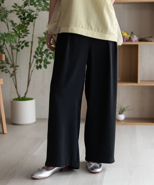 NAVY(ネイビー)の「nAvy SARARI ウェーブワイドパンツ(その他パンツ・レディース・チャコールグレー/ブラック/オレンジ/ベージュ/ブラウン・M/L)」の2枚目の写真
