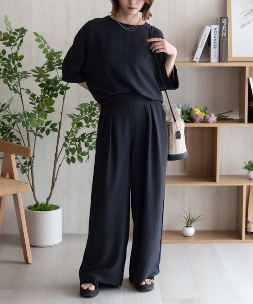 NAVY(ネイビー)の「nAvy SARARI ウェーブワイドパンツ(その他パンツ・レディース・チャコールグレー/ブラック/オレンジ/ベージュ/ブラウン・M/L)」の17枚目の写真