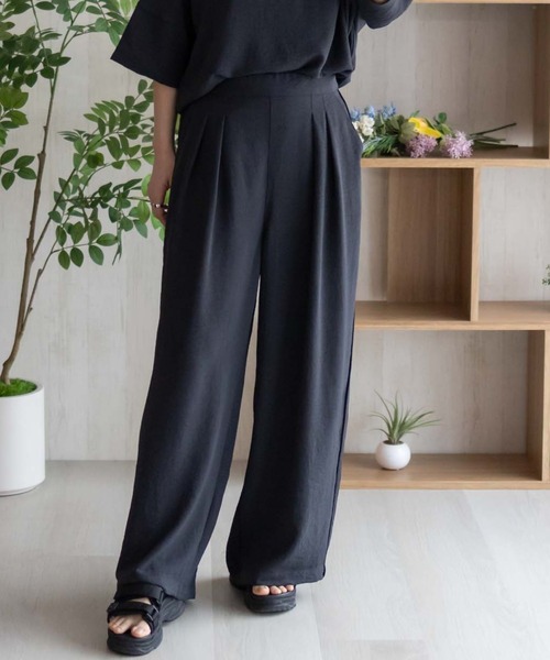 NAVY(ネイビー)の「nAvy SARARI ウェーブワイドパンツ(その他パンツ・レディース・チャコールグレー/ブラック/オレンジ/ベージュ/ブラウン・M/L)」の18枚目の写真