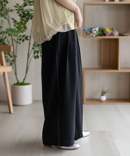 NAVY(ネイビー)の「nAvy SARARI ウェーブワイドパンツ(その他パンツ・レディース・チャコールグレー/ブラック/オレンジ/ベージュ/ブラウン・M/L)」の15枚目の写真