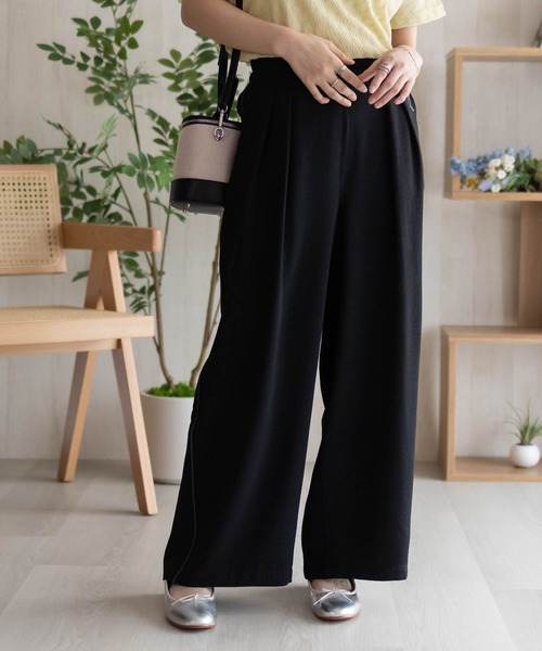 NAVY(ネイビー)の「nAvy SARARI ウェーブワイドパンツ(その他パンツ・レディース・チャコールグレー/ブラック/オレンジ/ベージュ/ブラウン・M/L)」の13枚目の写真