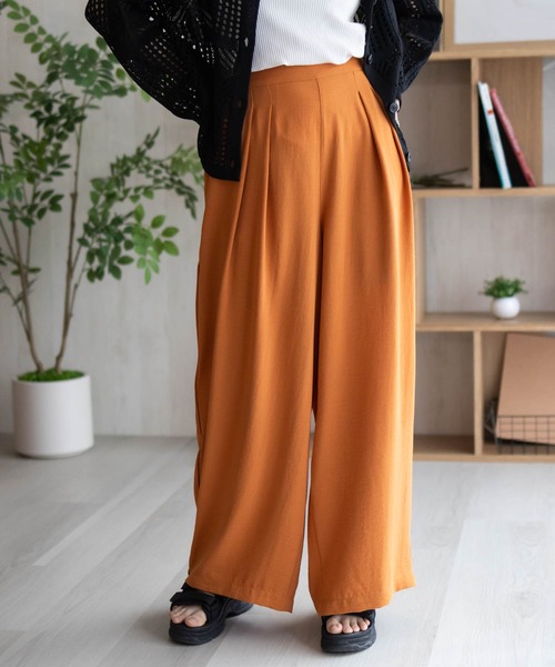 NAVY(ネイビー)の「nAvy SARARI ウェーブワイドパンツ(その他パンツ・レディース・チャコールグレー/ブラック/オレンジ/ベージュ/ブラウン・M/L)」の22枚目の写真