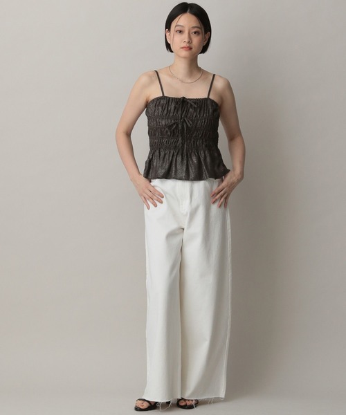 A part by(アパートバイ)の「ハクキャミビスチェ(キャミソール・レディース・チャコールグレー/ブラウン/ライトベージュ・FREE)」の11枚目の写真