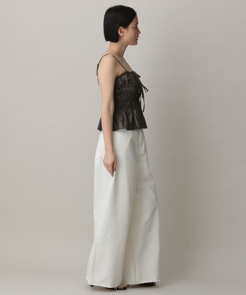 A part by(アパートバイ)の「ハクキャミビスチェ(キャミソール・レディース・チャコールグレー/ブラウン/ライトベージュ・FREE)」の9枚目の写真