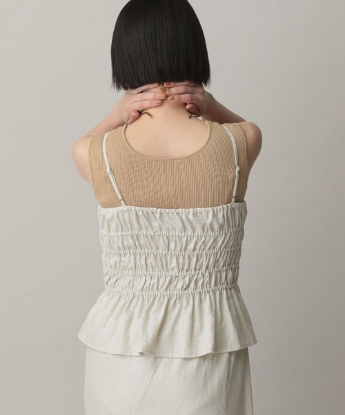 A part by(アパートバイ)の「ハクキャミビスチェ(キャミソール・レディース・チャコールグレー/ブラウン/ライトベージュ・FREE)」の20枚目の写真