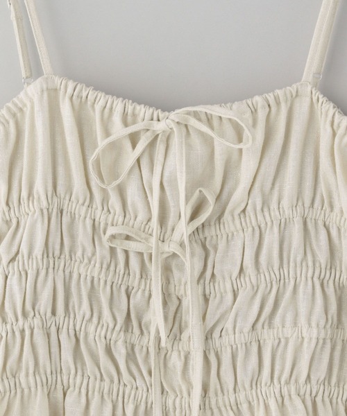 A part by(アパートバイ)の「ハクキャミビスチェ(キャミソール・レディース・チャコールグレー/ブラウン/ライトベージュ・FREE)」の17枚目の写真