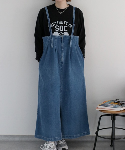 cepo（セポ）の「〈2way〉〈セットアップ対応〉デニムジャンパースカート（ジャンパースカート・レディース・ブルー系2/ブルー系3・M）」の16枚目の写真