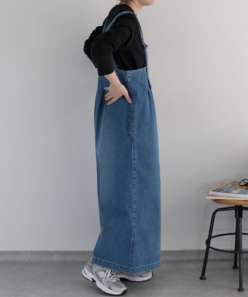 cepo（セポ）の「〈2way〉〈セットアップ対応〉デニムジャンパースカート（ジャンパースカート・レディース・ブルー系2/ブルー系3・M）」の20枚目の写真
