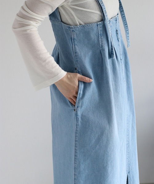 cepo（セポ）の「〈2way〉〈セットアップ対応〉デニムジャンパースカート（ジャンパースカート・レディース・ブルー系2/ブルー系3・M）」の6枚目の写真