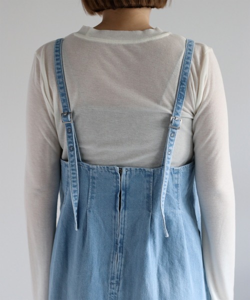 cepo（セポ）の「〈2way〉〈セットアップ対応〉デニムジャンパースカート（ジャンパースカート・レディース・ブルー系2/ブルー系3・M）」の4枚目の写真