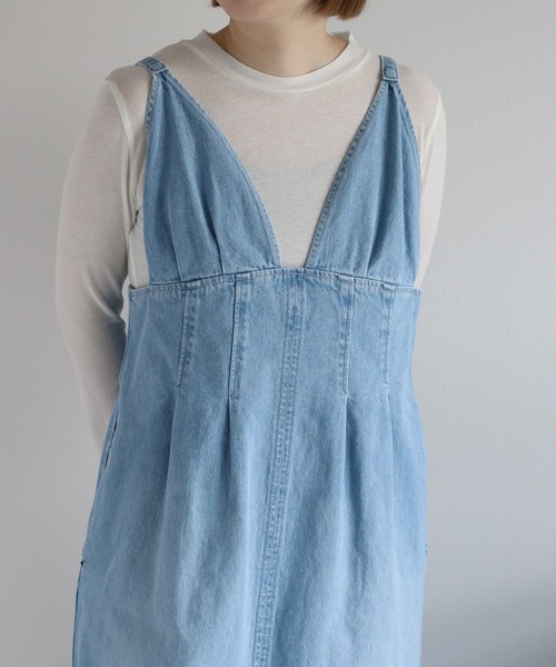 cepo（セポ）の「〈2way〉〈セットアップ対応〉デニムジャンパースカート（ジャンパースカート・レディース・ブルー系2/ブルー系3・M）」の7枚目の写真