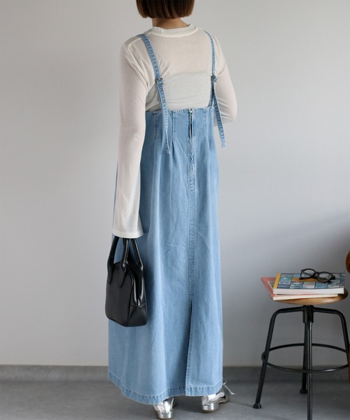 cepo（セポ）の「〈2way〉〈セットアップ対応〉デニムジャンパースカート（ジャンパースカート・レディース・ブルー系2/ブルー系3・M）」の11枚目の写真