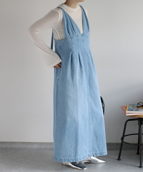 cepo（セポ）の「〈2way〉〈セットアップ対応〉デニムジャンパースカート（ジャンパースカート・レディース・ブルー系2/ブルー系3・M）」の13枚目の写真