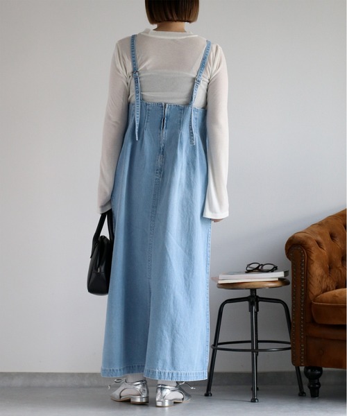 cepo（セポ）の「〈2way〉〈セットアップ対応〉デニムジャンパースカート（ジャンパースカート・レディース・ブルー系2/ブルー系3・M）」の12枚目の写真