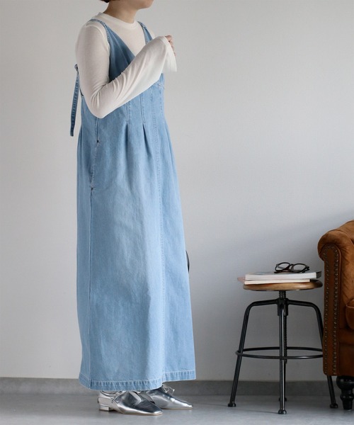 cepo（セポ）の「〈2way〉〈セットアップ対応〉デニムジャンパースカート（ジャンパースカート・レディース・ブルー系2/ブルー系3・M）」の14枚目の写真