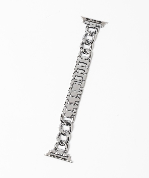 Me%(ミィパーセント)の「【ステンレス】AppleWatchチェーンバンド 326032(デジタル腕時計・レディース・ブラック/シルバー・MEDIUM)」の10枚目の写真