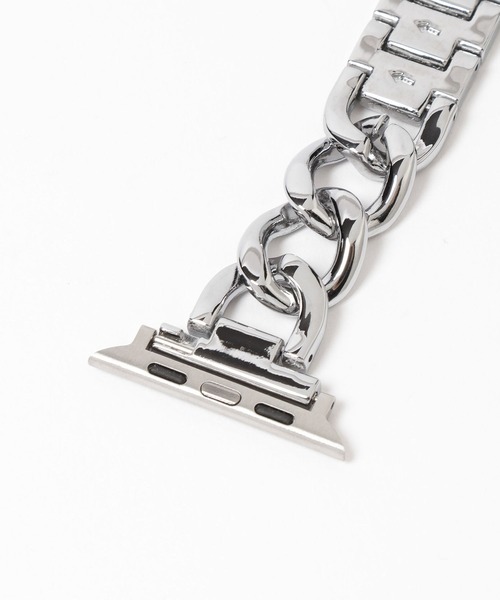 Me%(ミィパーセント)の「【ステンレス】AppleWatchチェーンバンド 326032(デジタル腕時計・レディース・ブラック/シルバー・MEDIUM)」の14枚目の写真