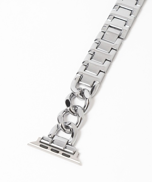 Me%(ミィパーセント)の「【ステンレス】AppleWatchチェーンバンド 326032(デジタル腕時計・レディース・ブラック/シルバー・MEDIUM)」の21枚目の写真