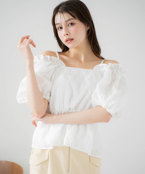 NOELA(ノエラ)の「オフショル2WAYブラウス(シャツ/ブラウス・レディース・オフホワイト/ピンク/イエロー・フリー)」の5枚目の写真