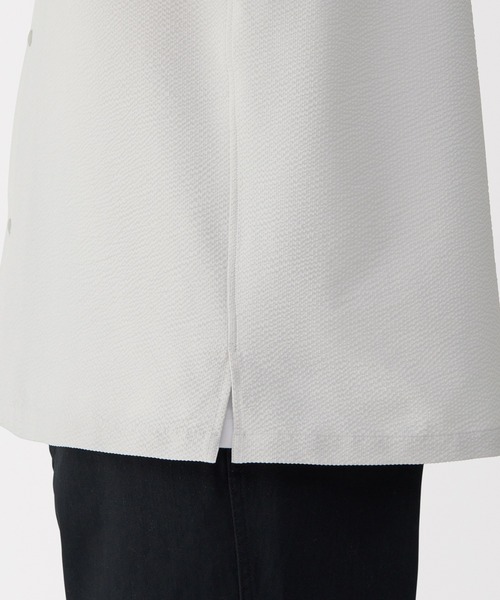 無印良品（ムジルシリョウヒン）の「紳士　風を通すストレッチサッカーオープンカラー半袖シャツ（シャツ/ブラウス・メンズ・ダークネイビー/ライトグレー/ライトブルー/ブラック・S/M/L/XL）」の18枚目の写真