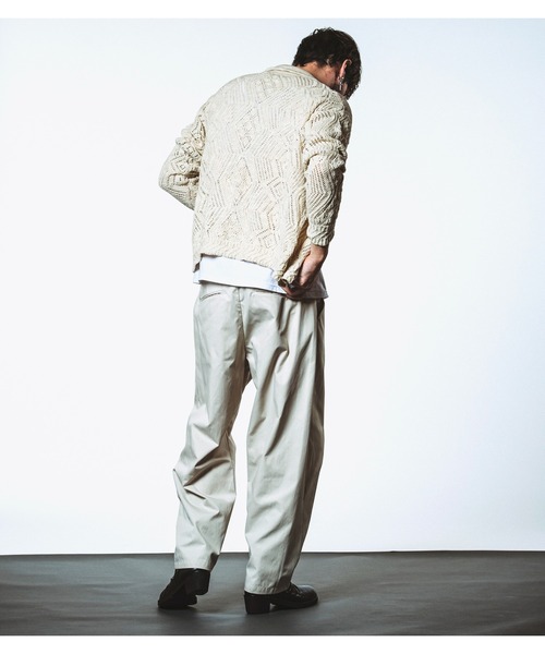NO ID.（ノーアイディ）の「【NO ID.】Sheer Knit Zip Shirt Blouson / シアー ニット ジップ シャツ ブルゾン（ブルゾン・メンズ・ブラック/アイボリー/ブルー・ONE SIZE）」の13枚目の写真