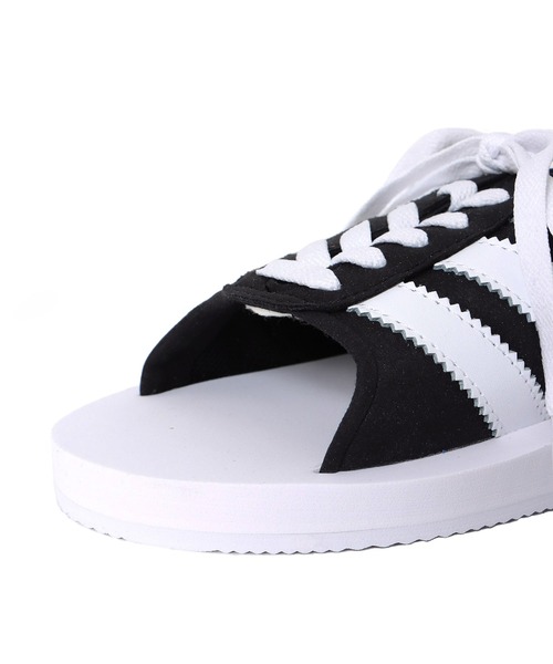 adidas Originals（アディダスオリジナルス）の「【WEB限定販売】adidas originals / GAZELLE BEACH W(アディダスオリジナルス ガゼルビーチスライド  NQZ22 JQ7421 JQ7423)（サンダル・レディース・ブラック/ホワイト・24.5㎝/23.5cm）」の7枚目の写真