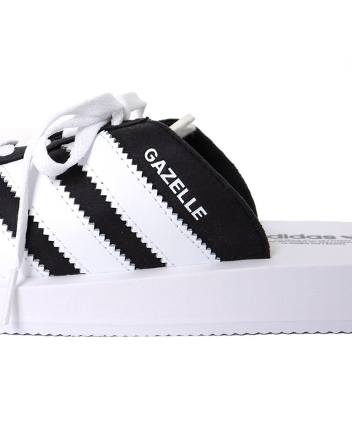 adidas Originals（アディダスオリジナルス）の「【WEB限定販売】adidas originals / GAZELLE BEACH W(アディダスオリジナルス ガゼルビーチスライド  NQZ22 JQ7421 JQ7423)（サンダル・レディース・ブラック/ホワイト・24.5㎝/23.5cm）」の8枚目の写真
