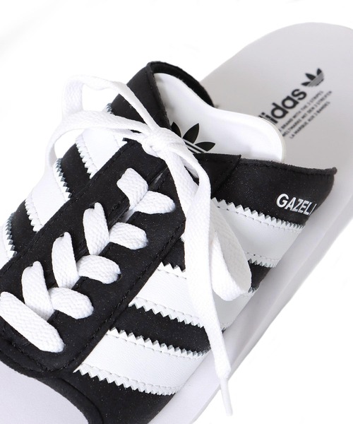 adidas Originals（アディダスオリジナルス）の「【WEB限定販売】adidas originals / GAZELLE BEACH W(アディダスオリジナルス ガゼルビーチスライド  NQZ22 JQ7421 JQ7423)（サンダル・レディース・ブラック/ホワイト・24.5㎝/23.5cm）」の9枚目の写真