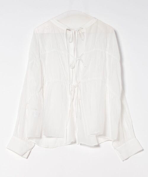 Jines(ジネス)の「前後2WAYリボンブラウス(シャツ/ブラウス・レディース・ブラック/ホワイト・38)」の3枚目の写真