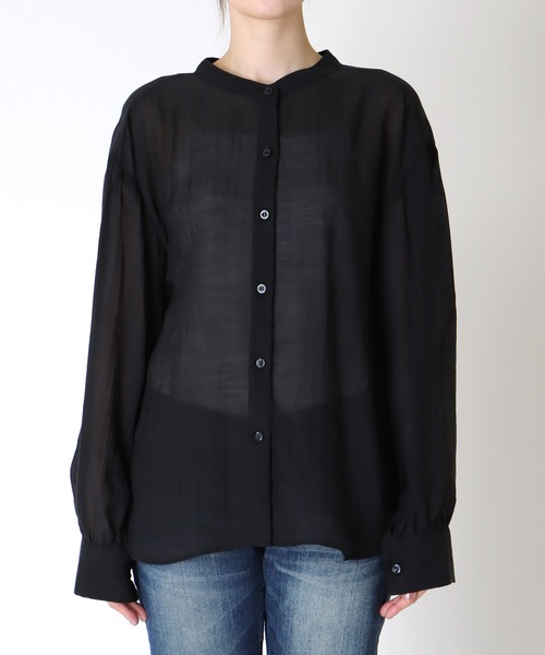 Jines(ジネス)の「前後2WAYリボンブラウス(シャツ/ブラウス・レディース・ブラック/ホワイト・38)」の22枚目の写真