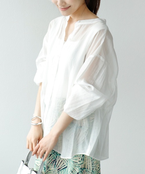 Jines(ジネス)の「前後2WAYリボンブラウス(シャツ/ブラウス・レディース・ブラック/ホワイト・38)」の8枚目の写真