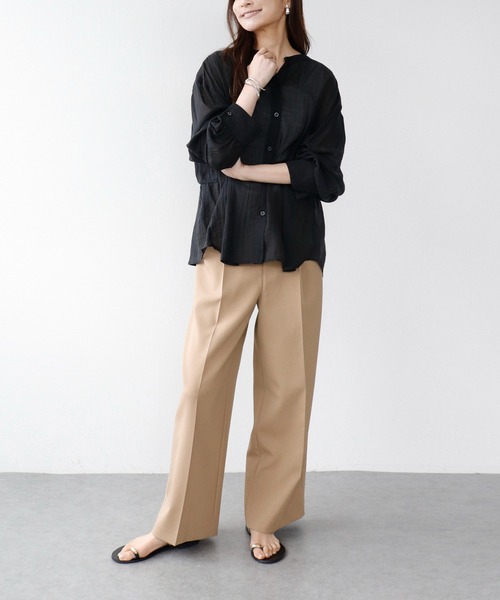 Jines(ジネス)の「前後2WAYリボンブラウス(シャツ/ブラウス・レディース・ブラック/ホワイト・38)」の10枚目の写真