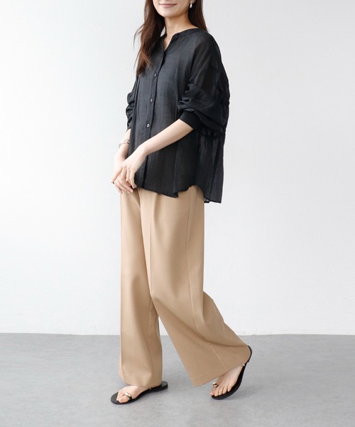 Jines(ジネス)の「前後2WAYリボンブラウス(シャツ/ブラウス・レディース・ブラック/ホワイト・38)」の11枚目の写真