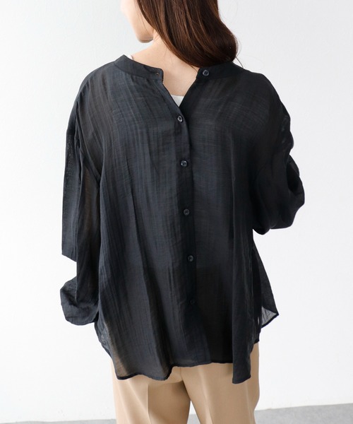 Jines(ジネス)の「前後2WAYリボンブラウス(シャツ/ブラウス・レディース・ブラック/ホワイト・38)」の15枚目の写真