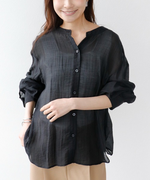Jines(ジネス)の「前後2WAYリボンブラウス(シャツ/ブラウス・レディース・ブラック/ホワイト・38)」の14枚目の写真