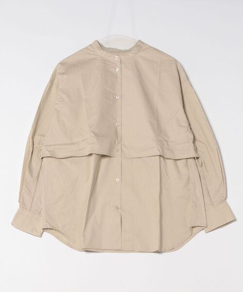 STYLEBLOCK(スタイルブロック)の「ブロードフライヨークブラウス(シャツ/ブラウス・レディース・サックスブルー/ブラック/ホワイト/ライトグレー/ベージュ・M)」の1枚目の写真