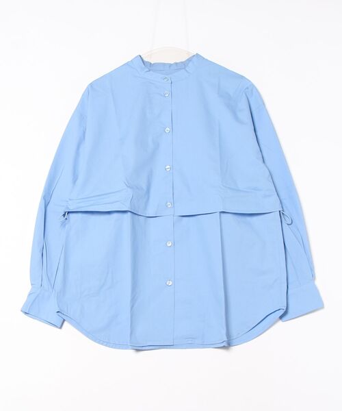 STYLEBLOCK(スタイルブロック)の「ブロードフライヨークブラウス(シャツ/ブラウス・レディース・サックスブルー/ブラック/ホワイト/ライトグレー/ベージュ・M)」の5枚目の写真