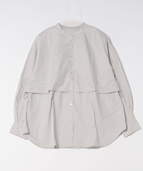 STYLEBLOCK(スタイルブロック)の「ブロードフライヨークブラウス(シャツ/ブラウス・レディース・サックスブルー/ブラック/ホワイト/ライトグレー/ベージュ・M)」の4枚目の写真