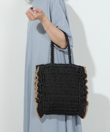 emesuelee（エメスーリー）の「サイドフリルペーパーバッグ（かごバッグ）」