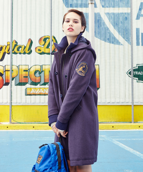 HYSTERIC GLAMOUR（ヒステリックグラマー）の「フーデッドCO（ダッフルコート・レディース・ブラック/ピンク/ネイビー・SMALL/MEDIUM）」の2枚目の写真