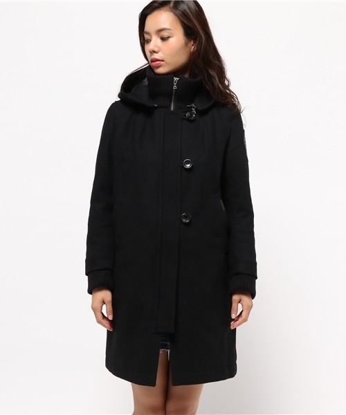 HYSTERIC GLAMOUR（ヒステリックグラマー）の「フーデッドCO（ダッフルコート・レディース・ブラック/ピンク/ネイビー・SMALL/MEDIUM）」の7枚目の写真