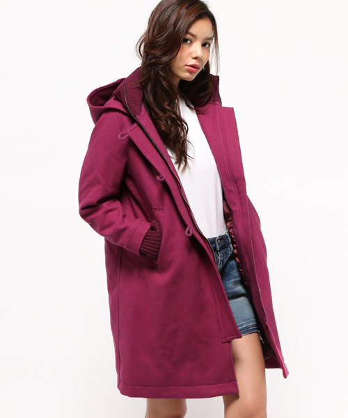 HYSTERIC GLAMOUR（ヒステリックグラマー）の「フーデッドCO（ダッフルコート・レディース・ブラック/ピンク/ネイビー・SMALL/MEDIUM）」の16枚目の写真