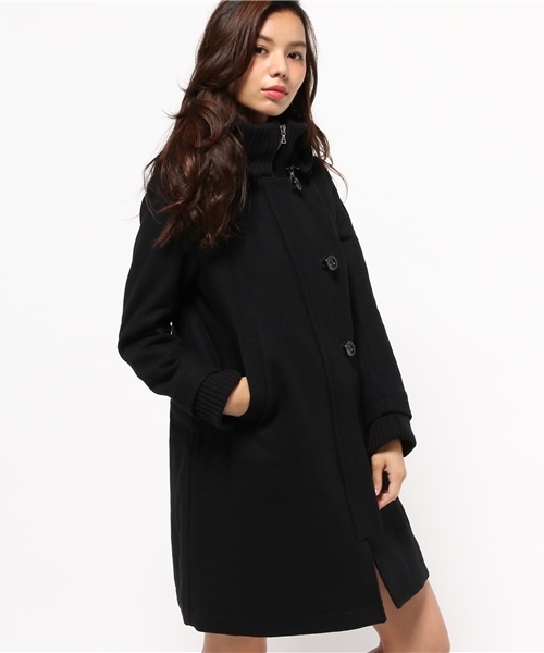 HYSTERIC GLAMOUR（ヒステリックグラマー）の「フーデッドCO（ダッフルコート・レディース・ブラック/ピンク/ネイビー・SMALL/MEDIUM）」の4枚目の写真