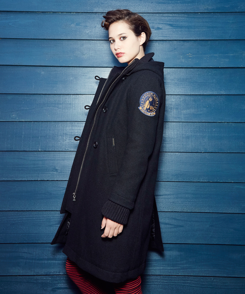 HYSTERIC GLAMOUR（ヒステリックグラマー）の「フーデッドCO（ダッフルコート・レディース・ブラック/ピンク/ネイビー・SMALL/MEDIUM）」の5枚目の写真