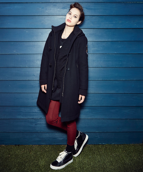 HYSTERIC GLAMOUR（ヒステリックグラマー）の「フーデッドCO（ダッフルコート・レディース・ブラック/ピンク/ネイビー・SMALL/MEDIUM）」の6枚目の写真