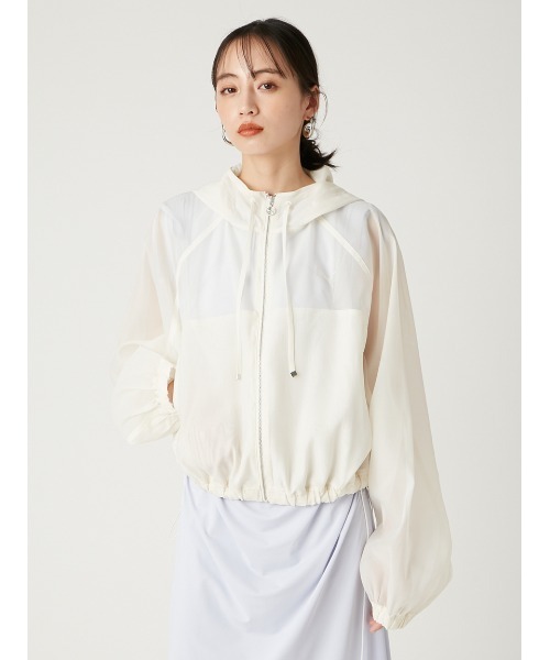 FRAY I.D　フレイアイディー　PUMA シアーオーガンジーショートブルゾン PUMA】シアーオーガンジーショートブルゾン(ブルゾン)｜アウター