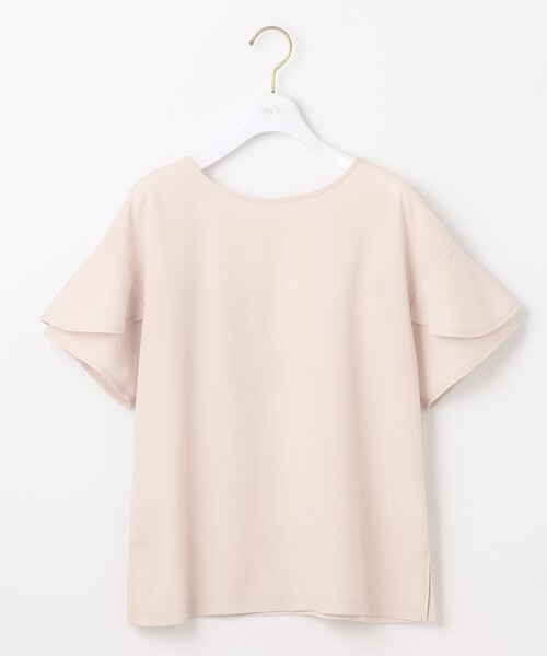 ANY SIS(エニィスィス)の「【前後着用・UVケア・洗える】2WAYジョーゼットジャージーフリル カットソー(Tシャツ/カットソー・レディース・アイボリー系/黄土色系/ネイビー系/ダークグリーン系・4)」の15枚目の写真