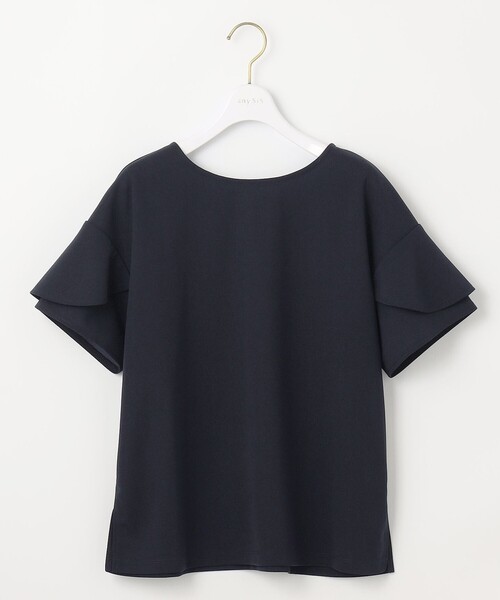 ANY SIS(エニィスィス)の「【前後着用・UVケア・洗える】2WAYジョーゼットジャージーフリル カットソー(Tシャツ/カットソー・レディース・アイボリー系/黄土色系/ネイビー系/ダークグリーン系・4)」の17枚目の写真