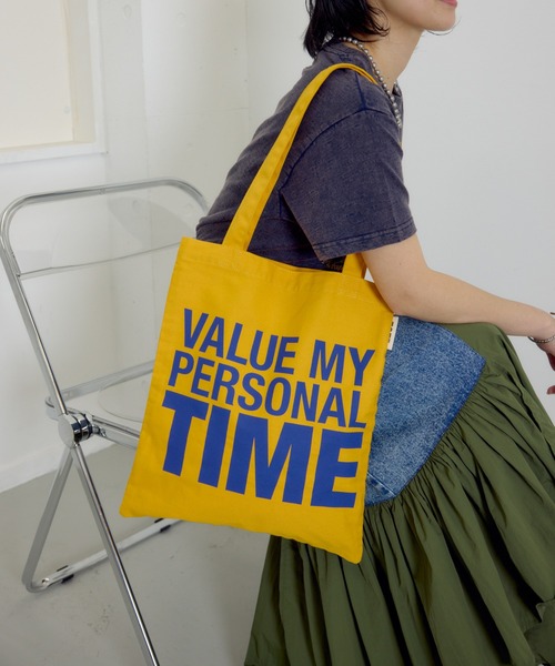 RODEO CROWNS WIDE BOWL（ロデオクラウンズワイドボウル）の「メッセージトートバッグ（トートバッグ・レディース・ライトブルー/ブラック/ブラウン/オレンジ/イエロー/オフホワイト/レッド/ブルー・FREE）」の6枚目の写真